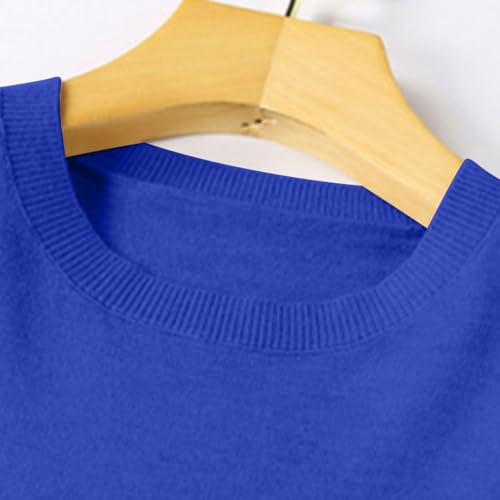 OIOLOYJM Fall Cashmere Sweaters for Women 2025 Crewneck Long Sleeve Tops Knitted Pullovers Lightweight Merino Wool Sweater