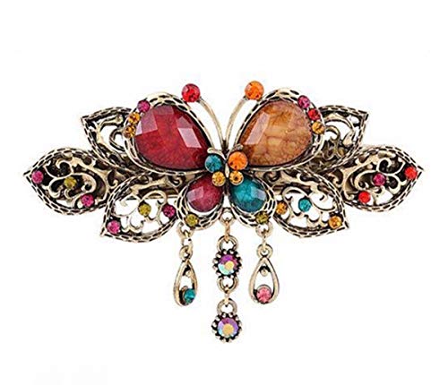 Beetoo Women Retro Butterfly Style Hair Clips Beauty Tools, Vintage Tassel Barrette Hairpin Hair Accessory Metal French Barrette Jewelry (Multicolor) #TOP6