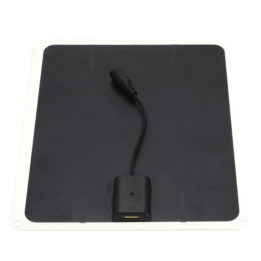 Générateur Portable pour Batterie avec Panneau Solaire 20W Pliant USB Chargeur pour Batterie Automobile 12V Antiretour Intégrée Panneau IP65 Wat