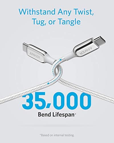USB C Cable, Anker PowerLine+ III USB C to USB C 6ft USB-IF Certified Cable, 60W Power Delivery PD Charging for Apple MacBook, iPad Pro 2020, iPad Air 4, Google Pixel 4a, and More Type-C Devices