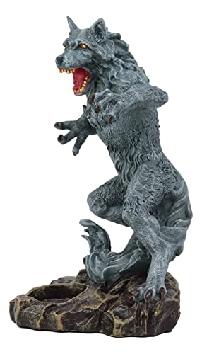 Ebros Gothic Werewolf Tea Light Candle Holder Statue Lycan Beast Wolf Man Figurine Werewolves Direwolf Fantasy Decor Sculpture For Halloween Underworld Macabre Mystic Decorative Candleholder #TOP2