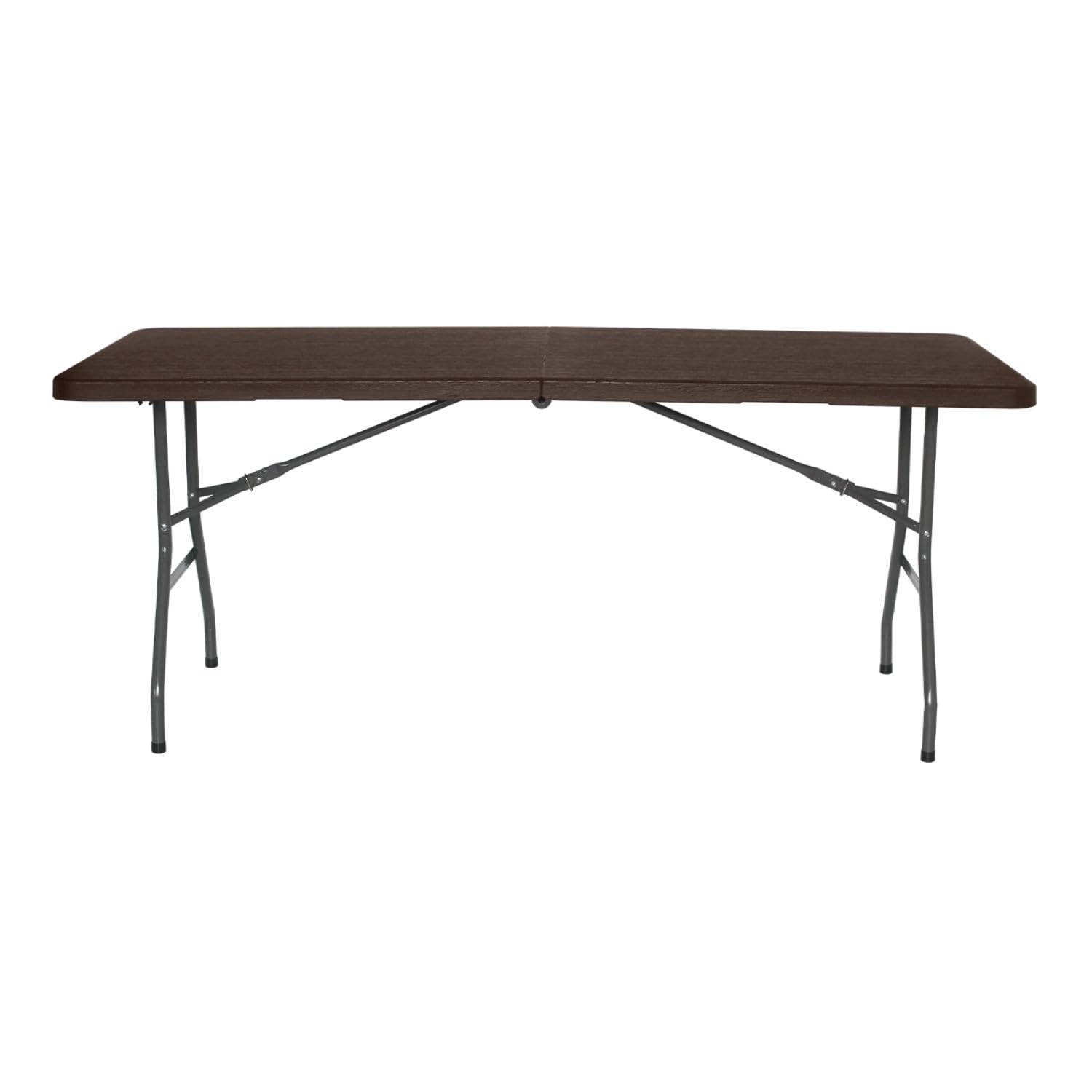 THINIA HOME Mesa Plegable Rectangular Efecto Madera 180x74x74cm