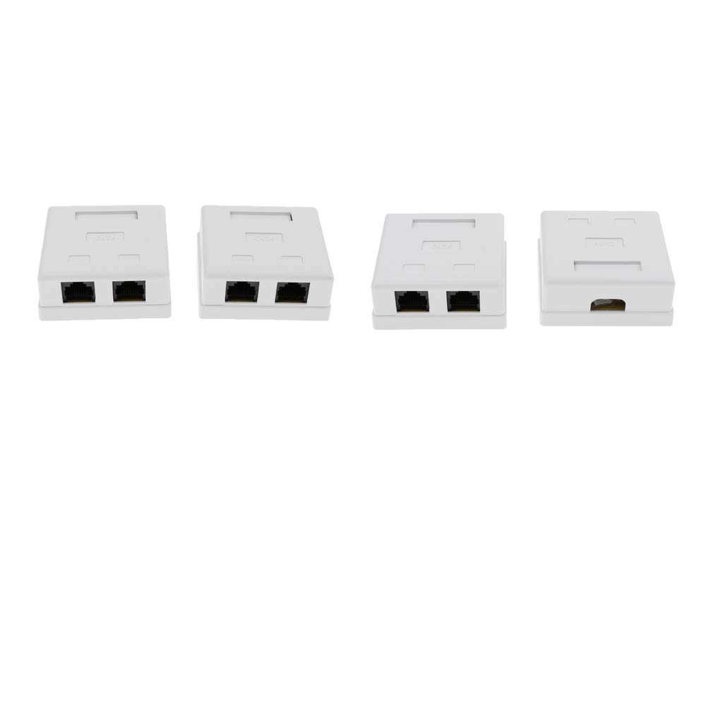 CALANDIS™ 4x Cat6 Double Ports Surface Mount Outlet Box Face Plate Backbox Combo | Plugs Jacks & Wall Plates | Networking Cables & Adapters | Computer Cables & Connectors-image-46