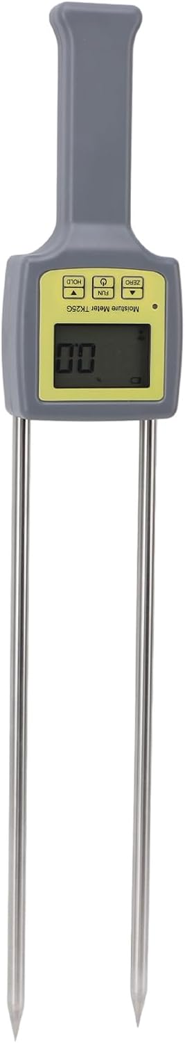 Grain Humidity Meter, Portable LCD Display Tester with Backlit Screen and Auto Power Off, for Wheat Corn Soybean Rice Peanut Barley Oats