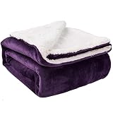 NANPIPER Sherpa Blanket Twin Thick Warm Blanket for Winter Bed Super Soft Fuzzy Flannel Fleece/Wool