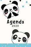  Agenda 2020: Kawaii Interiores Para Colorear Tema Pandas I Agenda Semanal + Organizador Diario I Planificador Semana Vista 6 x 9 in Ideal para Niñas y Adolescentes