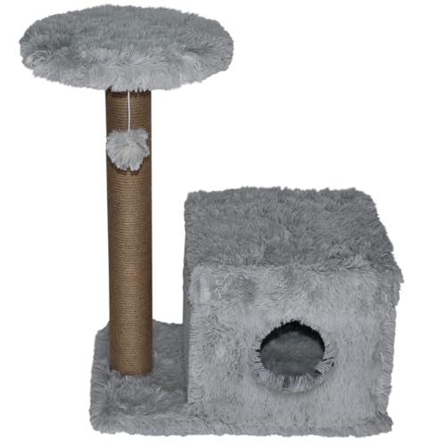 Griffoir Fluffy Topmast Nevada gris pour chat à cheveux longs