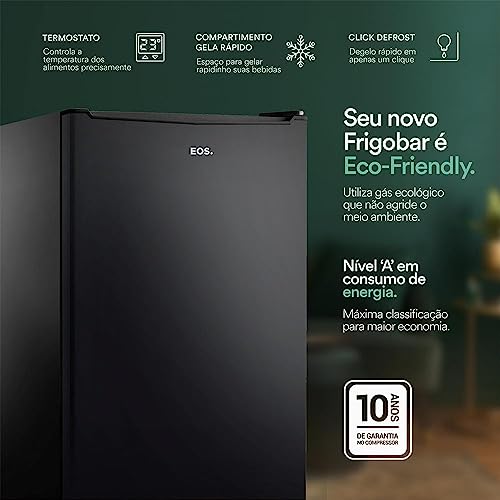 Frigobar Eos Ice Compact 93 Litros Preto Efb101p 220v