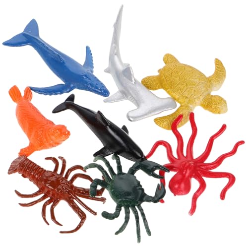 Imagen de POPETPOP 8piezas Juguetes Modelo De Animales Marinos De Animales Marinos para Manualidades del Océano Juguetes De Criaturas Marinas para Decoración De Fiestas Temáticas del Océano
