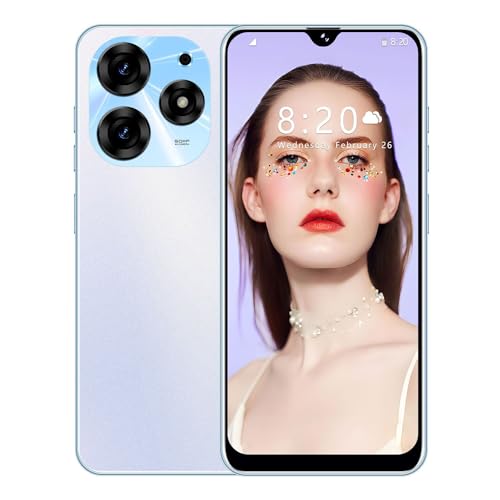 McMgc Spark10Pro Mobile Phones, Android 10 SIM Free Unlocked, 3G Dual SIM Cheap Smartphone, 6.3" Quad Core,16GB ROM Extension128GB,GPS/Wifi/Bluetooth (SPark 10 Pro (6.3")-Light blue)