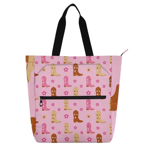 Sac fourre-tout à motif floral avec fermeture éclair pour l'école