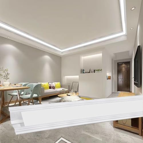 Crown Moulding Trim for LED Light Strip, Surface-Mounted Side Indirect
