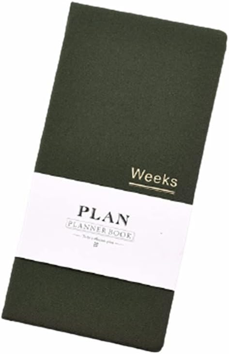 Undated Pocket Weekly Planner Schedule Organizer Agenda Year Month Week Plan A6 Notebook, A6 Undated Planner Green