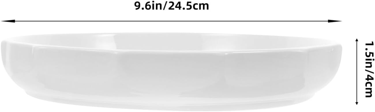 Ceramic Serving Plate Minimalist Soup Dish Leaf Pattern Elegant Kitchen Porcelain Dinnerware for Restaurants and Home Dining