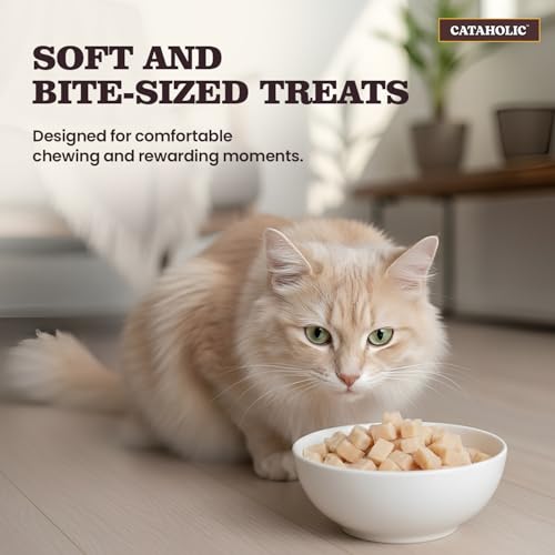 Image of Cataholic Chicken with Shrimp Chips Cat Treats, High Protein Crunchy Snacks, Natural Training & Reward Treats for All Cat Breeds, 50 g