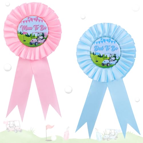 JOYMEMO Golf Gender Reveal Decorations - Pink Blue Mom to