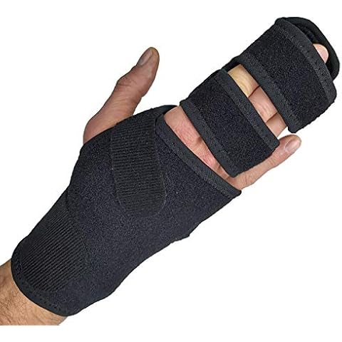 Trigger Finger Splint Finger Brace - Supports Two or Three Fingers. Help Broken Fingers Hand Contractures, Arthritis, Tendonitis, Mallet Fingers or Hand Splint for Metacarpal Fractures (Right - S/M) Cover