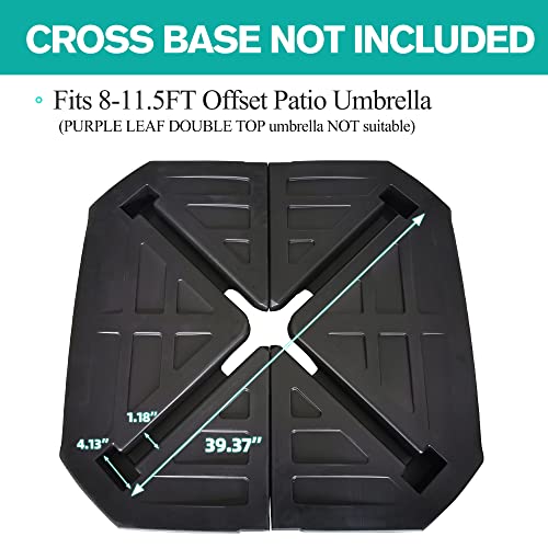Purple Leaf Patio Umbrella Base Water & Sand Filled Weighted Base Outdoor Umbrella Base For Cantilever Offset Patio Umbrella, 300 Lbs #TOP2