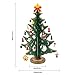 14-inch Tabletop Mini Wooden Christmas Tree with 28 Mini Ornaments for Christmas Decorations