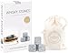 Teroforma CLASSIC Whisky Stones - Handcrafted Soapstone Beverage Chilling Cubes, Set of 9 (Natural, 0.88")