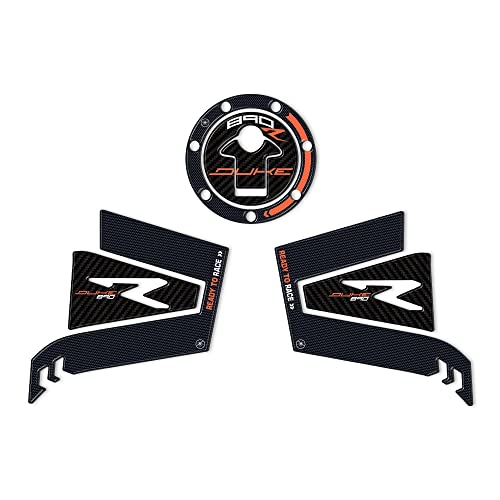 Autocollants 3D Moto Bouchon de Réservoir et Côtés Protections Décorations Résine KTM 890 Duke R
