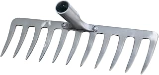 YARNOW Rake 1pc Gardening Tool 11-Tine Grass Plowing Rake Farm Implement Sturdy Material