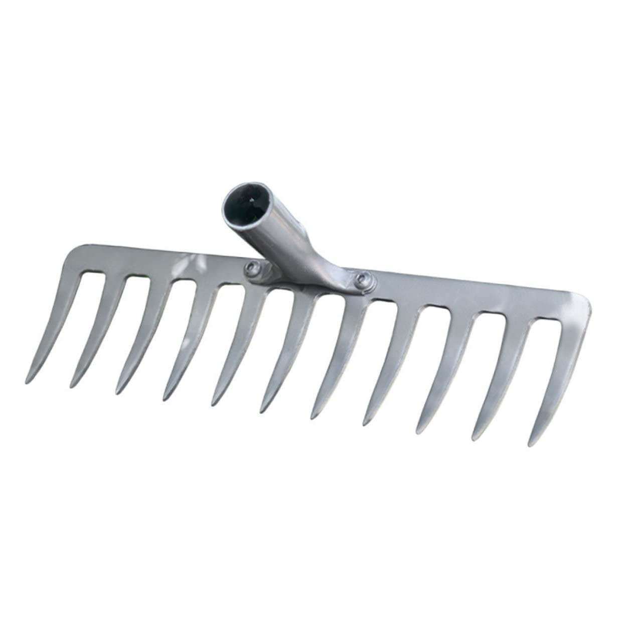 Rastrillo para desherbar Gardenia de 2,0,60" (152 cm) de Hierro Forjado con exclusivos 6 púas reforzadas de Doble Filo y Mango Largo de Madera Jardines y céspedes.
