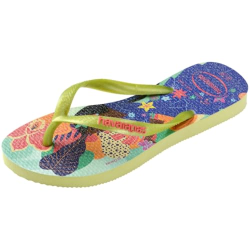 Chinelo Infantil Havaianas Slim Princesas Disney Mirabel Menina (Verde, BR, Criança de 4 a 8 anos, F