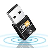 Chiavetta Wifi Usb Dual Band 2.4/5GHz, Antenna Wifi 600 mbps, Plug and Play, Adattatore di Rete Wireless per PC/Desktop/Tablet/Laptop, Compatibile con Windows, Mac OS X (da 10.9 fino a 10.15)