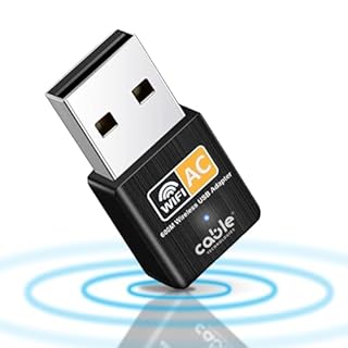 Chiavetta Wifi Usb Dual Band 2.4/5GHz, Antenna Wifi 600 mbps, Plug and Play, Adattatore di Rete Wireless per PC/Desktop/Tablet/Laptop, Compatibile con Windows, Mac OS X (da 10.9 fino a 10.15)