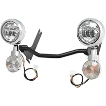 Green-L Passing Driving Spot Fog Light Lamp Turn Signals Fit for Harley Touring Road King Electra Glide 1994-2013 w/Black Bar