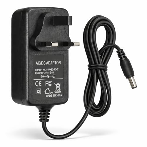 12V DC Power Adapter 2A – AC to DC Converter Transformer 100-240V Input to 12V Output, Power Supply Charger for CCTV Camera, LED Light, USB 3.0 HUB, Router, Electronics Devices