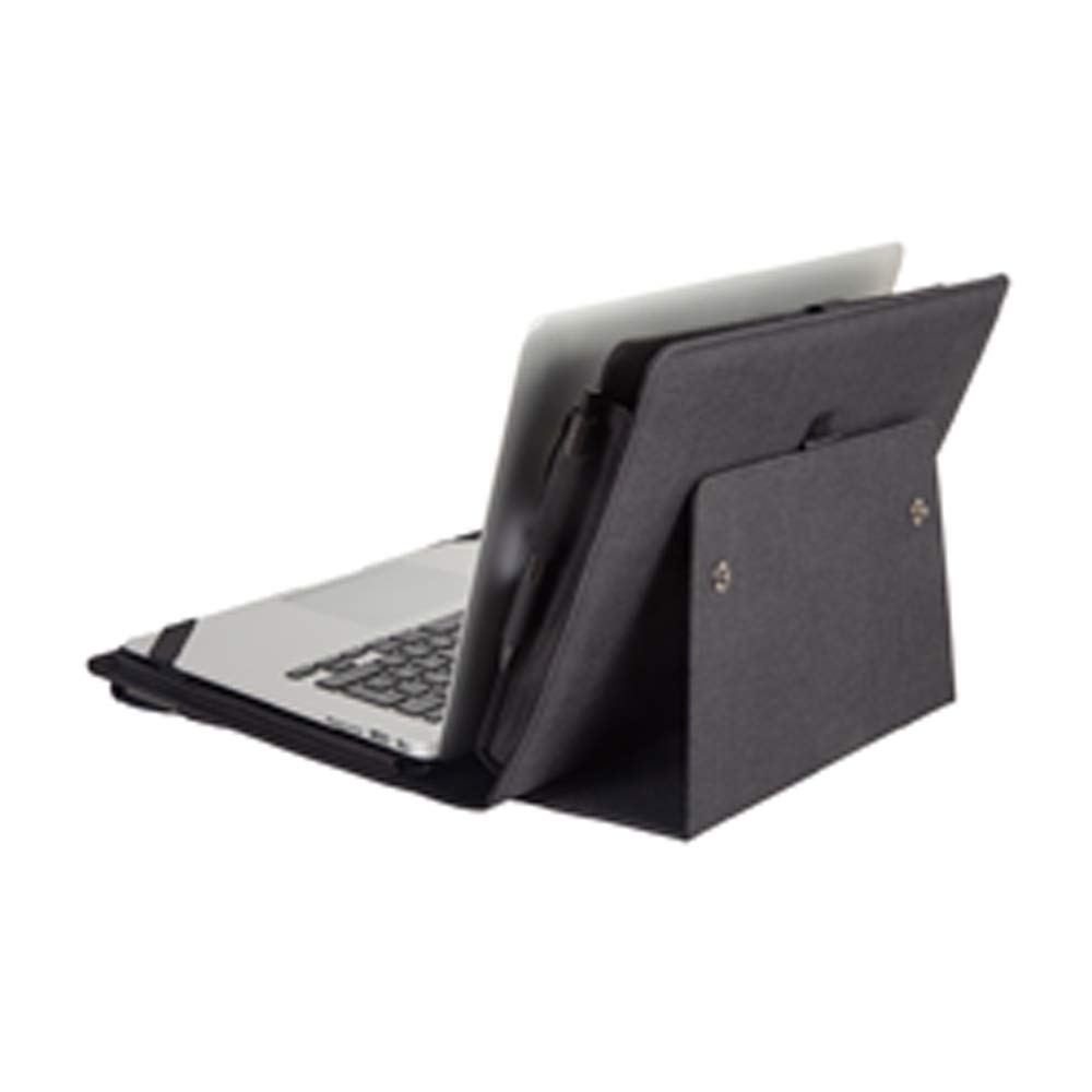 Alassio 30130 - Cartella multifunzione DIN A4 FIORI per notebook, tablet e telefono cellulare da 13,3", colore: Antracite