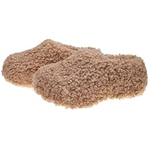 Womens Faux Fur Platform Clogs Mules Slip On Loafers Backless Anti-Slip Platform Slippers Casual Outdoor Slides Shoes