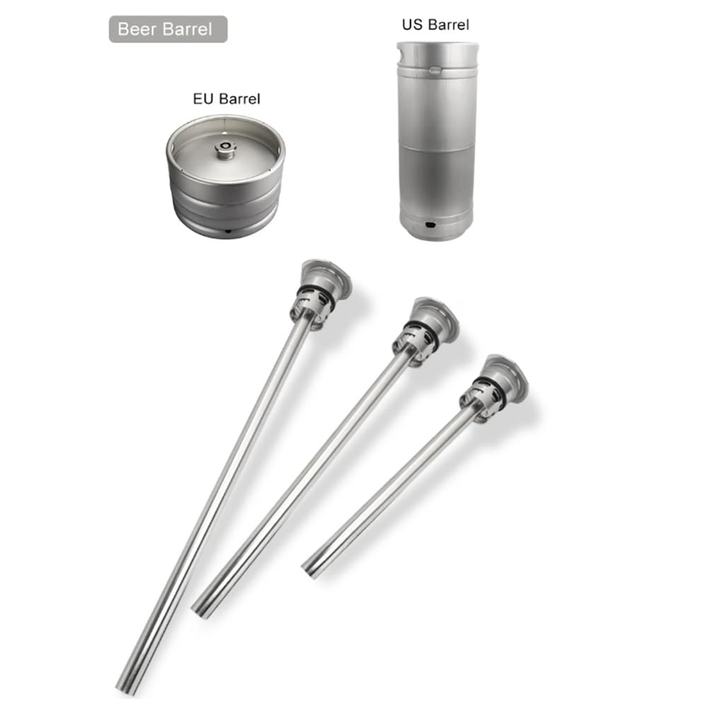 Extractor de lanza de barril comercial, lanzas de cerveza de seguridad tipo G, 23,5 cm, 30,5 cm, 38 cm, acero inoxidable duradero para una dispensación eficiente de cerveza