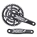 GEQIAN Fahrrad Kurbelarm Set XC431 Fahrrad Kurbelgarnitur MTB Square Taper Kurbelgarnitur Abnehmbare Mountainbike GXP Kurbel - Geschwindigkeitseinstellung 22/32/44 Zähne Kettenrad für 8/9 Gang