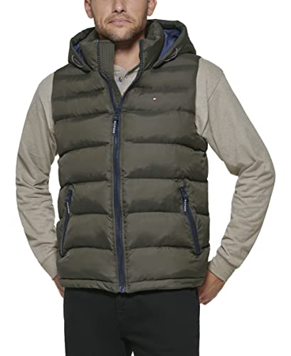 Tommy Hilfiger Men's Hooded Puffer Vest