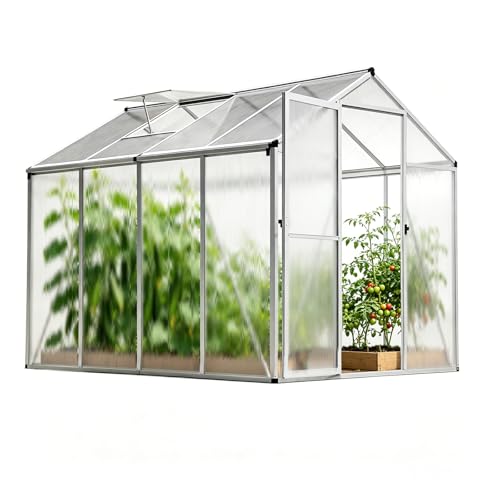 Gegaden Gewächshaus Aluminium für den Garten| 177*241*193 cm | Vielseitig nutzbar als Treibhaus...