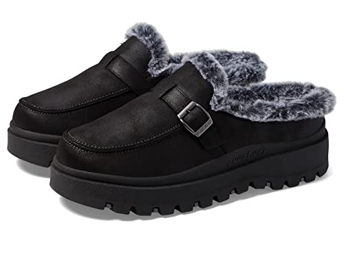 Skechers Skechers Women's SHINDIGS-Forever Retro Slip-on Mule, Black/Black, 8