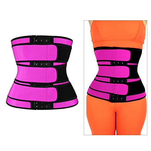 oshhni Cinto de Treinador Feminino Cintura Cincher Aparador Corpo Shaper Cinto Esportivo - Rosa verm