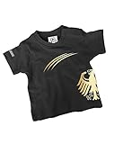 Passform: Comfort Schnitt Jayess WM 2018 - Deutschland Fan Shirt - Gold - Baby - Schwarz - T-Shirt by Baby Gr. 80/86