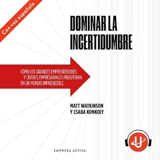 Diseño de la portada del título Dominar la incertidumbre