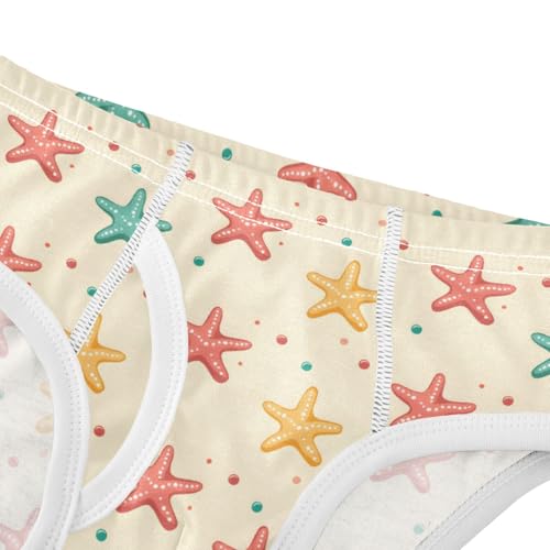 Boys' Exclusive Briefs Toddler Underwear 95% Combed Cotton Boxerbriefs 2T Colorful Starfish Pattern4