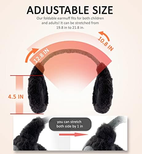 Aroma Season Heated Ear Warmer for Winter, Electric Plush Warm Earmuffs for Cold Weather Freesize (Grey)