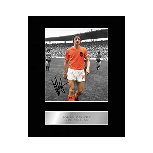 Iconic pics Photo dédicacée encadrée de Johan Cruyff du FC Pays-Bas