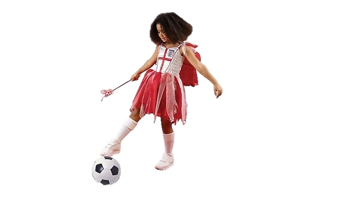 Rubie's Costume Da Fata Dell'Arsenal Per Bambine, Età 3-4 Anni, Con Ali Glitterate E Cappa Staccabile