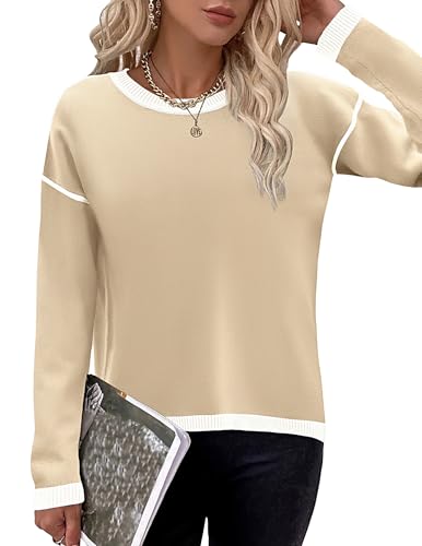 Image of Zeagoo Sweaters for Women Fall Outfits Trendy 2025 Long Sleeve Shirts Bussiness Casual Knit Pullover Sweater Tops