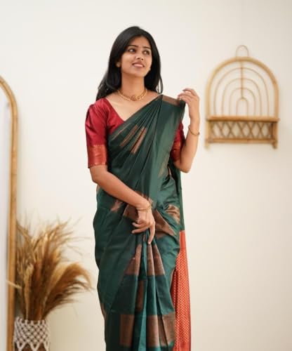 Image of Avantika Fashion Women's Kanjivaram Soft Silk Banarasi Sarees With Blouse Piece For Women