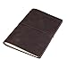 Refillable Leather Travel Journal Writing Diary - 5 x 8 Travelers Notebook with Dot Grid Pages (Handmade, Dark Brown)