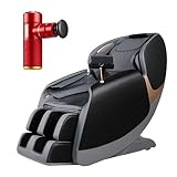 ROTAI Massagesessel für den ganzen Körper, Zero Gravity, 3D-Robotische Hände mit SL-Spur Massage der Wirbelsäule Shiatsu, Bluetooth-Lautsprecher, Rückenheizung (Schwarz)